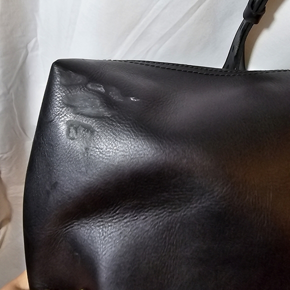 NWT Madewell Black Cow Leather Zip Top Transport Crossbody Bag Top Handle Purse - Picture 5 of 15